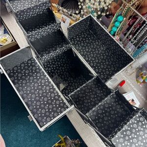 Caboodles Black With Silver Trim Cosmetic Case